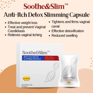 Soothe&Slim Anti-Itch Detox Slimming Capsule Instant Anti-Itch Detox  Slimming Product Slimming & Firming Repair & Pink and Tender Natural  Capsules Removes Odor Revert to Tight. (5PCS)